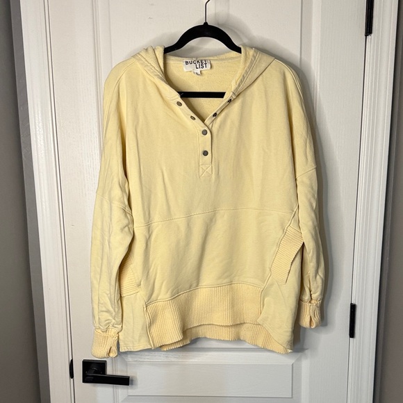 BUCKETLIST Women's Pale Yellow Hoodie - Picture 1 of 8